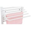 Aqualine, Uscător pentru 4 prosoape pentru elemente de încălzire, atașament universal, lungime 60 cm, alb, 25-03-SV460