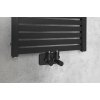 Aqualine, element de încălzire TONDI 450x1330 mm, conexiune centrală, negru mat, DT476T