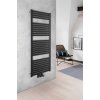 Aqualine, element de încălzire TONDI 450x1330 mm, conexiune centrală, negru mat, DT476T