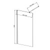 Aqualine, perete WALK-IN pentru instalare pe un perete cu suport, dintr-o bucată, 1000 mm, sticlă transparentă, WI101