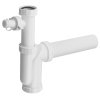 Bruckner, Sifon pentru chiuvetă 6/4 cu piuliță slip-on, deșeu 50 mm cu ramură, plastic, 155.116.0