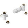 Bruckner, set de conexiune WICHER ECK COMBI colț termostatic, alb, 600.321.4