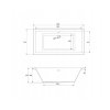 CERSANIT Intro akrylátová vaňa 150x75cm + nožičky, biela, S301-066