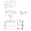 CERSANI szafka z umywalka MODUO SLIM 60 antracyt Kod producenta S801 469 DSM
