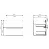 SZAFKA POD UMYWALKE 60 CERSANIT MODUO S929 009 Glebokosc mebla 44 7 cm