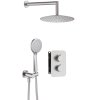 Deante BOX, set de duș termostatic ascuns cu duș manual și cu efect de ploaie, oțel, DEA-BXYZFEBT