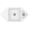 Deante Hexon, chiuvetă granit cu 1,5 camere 995x500x204 mm, alb mat, DEA-ZQP_A653