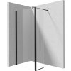 Deante Kerria Plus, ecran rotativ 40x200 cm, sticlă transparentă de 6 mm, profil negru, DEA-KTSXN72P