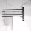 Erga Ami, suport pentru prosoape cu 4 brațe 45x30 cm, negru mat, ERG-YKA-CH.AMI-BLK