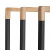 Erga Bila, suport pentru prosoape cu 3 brațe pentru picioare 45x29x94 cm, negru-maro mat, ERG-YKA-P.BILA3-BLK