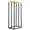 Erga Bila, suport pentru prosoape cu 3 brațe pentru picioare 45x29x94 cm, negru-maro mat, ERG-YKA-P.BILA3-BLK