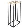 Erga Bila, suport pentru prosoape cu 3 brațe pentru picioare 45x29x94 cm, negru-maro mat, ERG-YKA-P.BILA3-BLK