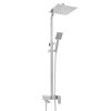Erga Cube, set de dus cu robinet cu maneta, pipa de cada si cap de ploaie 25x25cm, crom, ERG-YKA-BP.CUBE-25-CHR