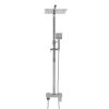 Erga Cube, set de dus cu robinet cu maneta, pipa de cada si cap de ploaie 25x25cm, crom, ERG-YKA-BP.CUBE-25-CHR