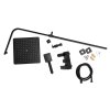 Erga Cube, set de dus cu robinet cu maneta, gura de cada si cap de ploaie 30x30cm, negru mat, ERG-YKA-BP.CUBE-30-BLK