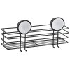 Erga Gavi, raft baie, cos baie pe ventuza 32x10x8 cm, negru mat, ERG-YKA-CH.GAVI-KPL-BLK