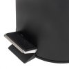 Erga Labi, coș de gunoi rotund 3l pentru picioare, închidere Soft-Close, negru mat, ERG-YKA-CH.LABI-SC-BLK