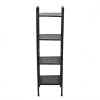 Erga Lexa, raft metalic baie cu 4 rafturi 28x33x114,5 cm, negru mat, ERG-YKA-P.LEXA-4-BLK