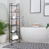 Erga Lexa, raft metalic baie cu 6 rafturi 28x32,5x166,5 cm, negru mat, ERG-YKA-P.LEXA-BLK