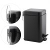 Erga Muti, coș de gunoi pătrat 3l pentru picioare, închidere Soft-Close, negru mat, ERG-YKA-CH.MUTI-SC-BLK