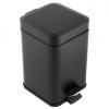 Erga Muti, coș de gunoi pătrat 3l pentru picioare, închidere Soft-Close, negru mat, ERG-YKA-CH.MUTI-SC-BLK