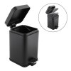 Erga Muti, coș de gunoi pătrat 3l pentru picioare, închidere Soft-Close, negru mat, ERG-YKA-CH.MUTI-SC-BLK
