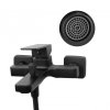 Erga Sara, baterie de baie cu set de duș manual, negru mat, ERG-YKA-BW.SARA-BLK
