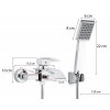 Erga Talea, baterie cada cu set de dus manual punct, crom, ERG-YKA-BW.TALEA