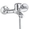 Erga Timo, baterie cadă cu set de duș manual, crom, ERG-YKA-BW.TIMO-CHR