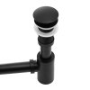 Erga, sifon sticla chiuveta + dop de scurgere ClickClack fara preaplin, negru mat, ERG-YKA-BK.SYPOP-14-BLK