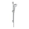 Hansgrohe Croma Select E, set de dus 1 jet EcoSmart 9 l/min cu tija de dus 65 cm, alb/crom, HAN-26585400