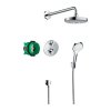 Hansgrohe Croma Select S, sistem de duș ascuns cu termostat Ecostat S, crom, HAN-27295000