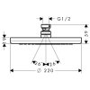 Hansgrohe Croma, duș deasupra 220 1jet EcoSmart 9 l/min, crom, HAN-26465000
