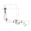 Hansgrohe Exafill S, gura de baie cu scurgere și set de preaplin cu umplutură, HAN-58116180