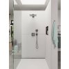 Hansgrohe FixFit E, cot cu suport de duș, crom negru periat, HAN-26889340