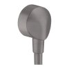 Hansgrohe FixFit E, cot de perete fără supapă de reținere, crom negru periat, HAN-27454340