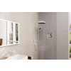 Hansgrohe FixFit, cot de perete pătrat cu supapă de reținere, alb mat, HAN-26455700