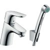 Hansgrohe Focus E2, set de robinet cu pârghie 70 cu spray pentru bideu și furtun de duș, crom, HAN-31926000