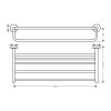 Hansgrohe Logis Universal, raft pentru prosoape cu suport pentru prosoape, crom, HAN-41720000
