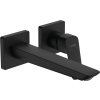 Hansgrohe Logis, baterie lavoar cu pârghie ascunsă, pentru montare pe perete Fină cu duză 206 mm, negru mat, HAN-71256670