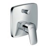 Hansgrohe Logis, baterie de baie cu manetă ascunsă, cu combinație de siguranță încorporată conform EN1717, crom, HAN-71407000