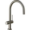 Hansgrohe M54, Baterie chiuveta Talis 220, cu supapă de închidere pentru aparat, aspect oțel inoxidabil, HAN-72805800