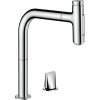 Hansgrohe M71, baterie chiuveta M7120-H200 cu spray extractibil, instalare cu 2 orificii, sBOX, crom, HAN-73818000
