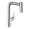 Hansgrohe Metris M71, baterie de bucătărie 220, Eco, duș extrabil, 2jet, sBox, crom, HAN-73823000