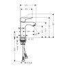 Hansgrohe Metris New, baterie chiuveta cu evacuare, crom, HAN-31088000