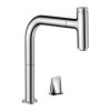 Hansgrohe Metris Select M71, robinet de bucătărie Eco 200 cu două găuri cu gura de scurgere 1jet, crom, HAN-73825000