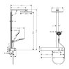 Hansgrohe Raindance E, Showerpipe 300 1jet cu termostat ShowerTablet 600, crom, HAN-27363000