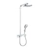 Hansgrohe Raindance Select E, Showerpipe 300 2jet EcoSmart 9 l/min cu termostat ShowerTablet Select 300, crom, HAN-27283000