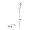 Hansgrohe Raindance Select E, set de duș de perete 120 3jet cu termostat Ecostat Select și tijă de duș 90 cm, alb/crom, HAN-27039400