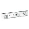 Hansgrohe RainSelect, baterie termostatica de dus ascunsa, pentru 2 prize, alb/crom, HAN-15355400
